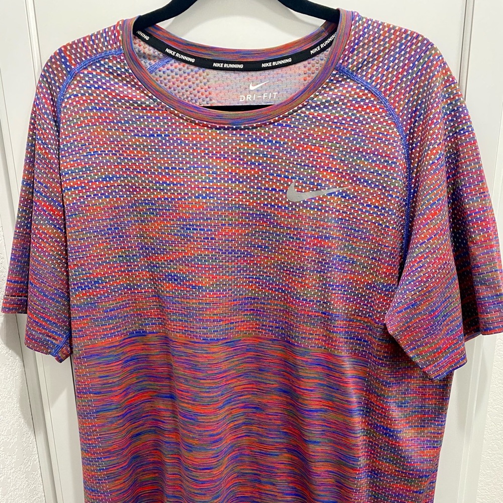 Nike Running Dri Fit T Shirt XXL multi red blue